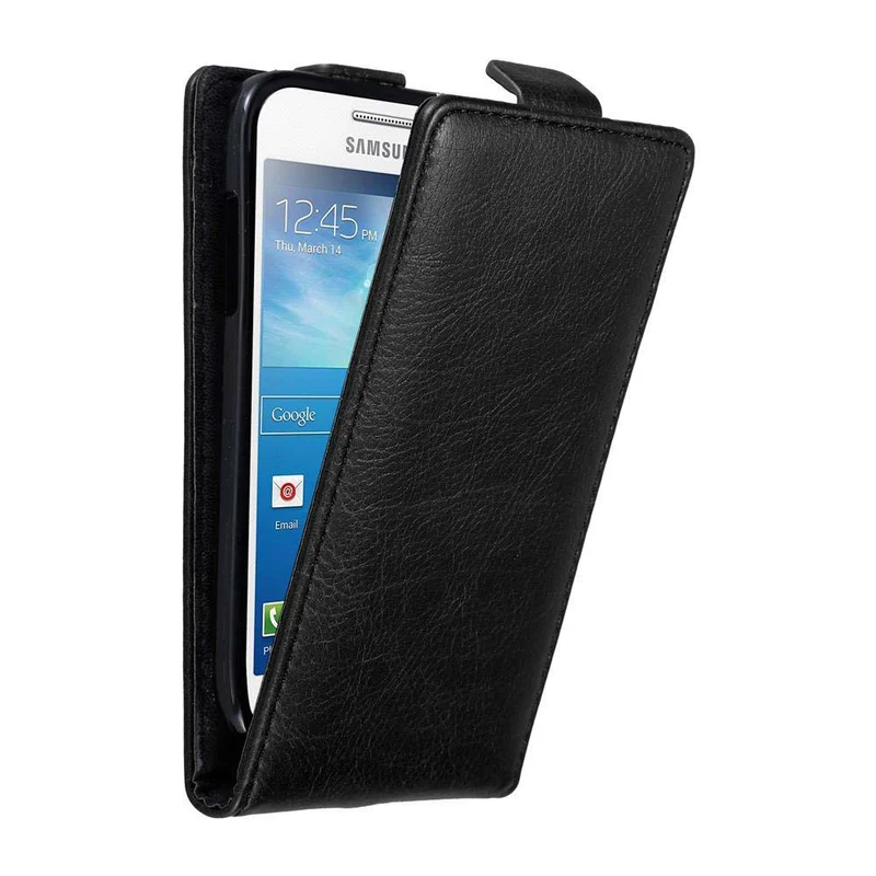 Cadorabo Hülle kompatibel mit Samsung Galaxy S4 MINI Schutzhülle im Flip Design mit Magnetverschluss