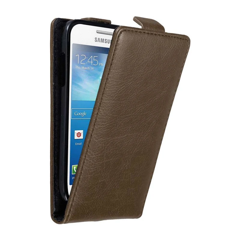 Cadorabo Hülle kompatibel mit Samsung Galaxy S4 MINI Schutzhülle im Flip Design mit Magnetverschluss