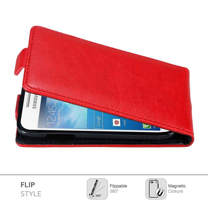 Cadorabo Hülle kompatibel mit Samsung Galaxy S4 MINI Schutzhülle im Flip Design mit Magnetverschluss