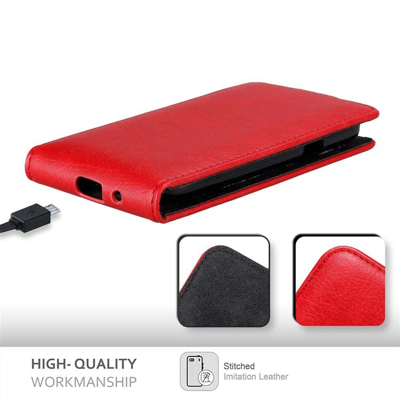 Cadorabo Hülle kompatibel mit Samsung Galaxy S4 MINI Schutzhülle im Flip Design mit Magnetverschluss