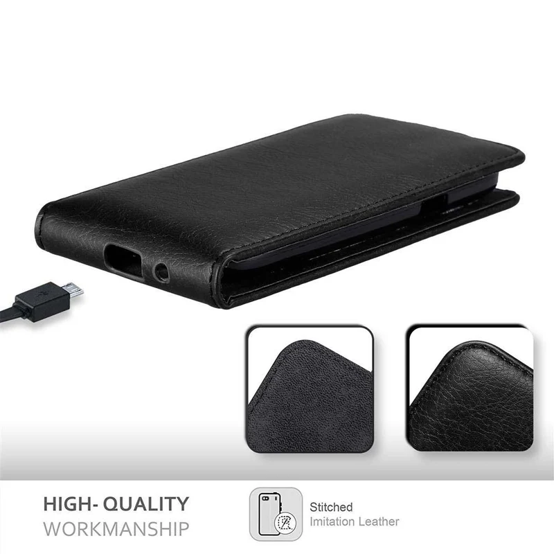 Cadorabo Hülle kompatibel mit Samsung Galaxy S4 MINI Schutzhülle im Flip Design mit Magnetverschluss