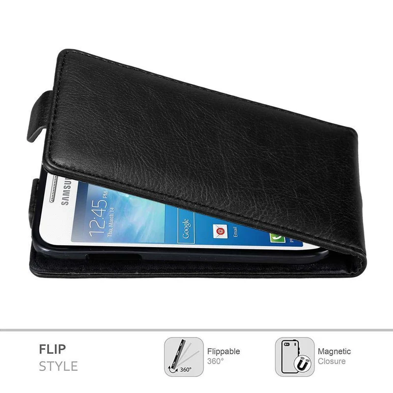 Cadorabo Hülle kompatibel mit Samsung Galaxy S4 MINI Schutzhülle im Flip Design mit Magnetverschluss
