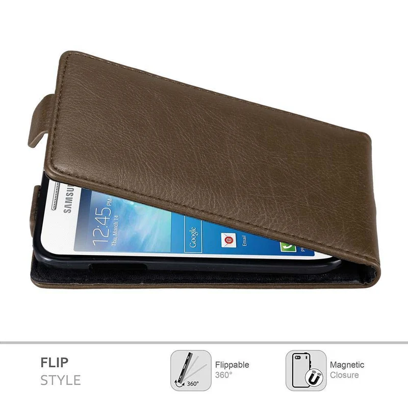 Cadorabo Hülle kompatibel mit Samsung Galaxy S4 MINI Schutzhülle im Flip Design mit Magnetverschluss
