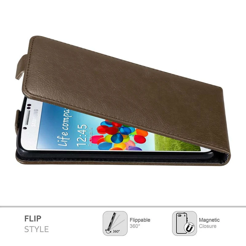 Cadorabo Hülle kompatibel mit Samsung Galaxy S4 Schutzhülle im Flip Design mit Magnetverschluss