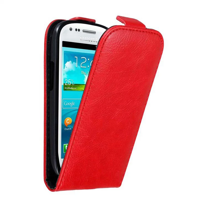 Cadorabo Hülle kompatibel mit Samsung Galaxy S3 MINI Schutzhülle im Flip Design mit Magnetverschluss