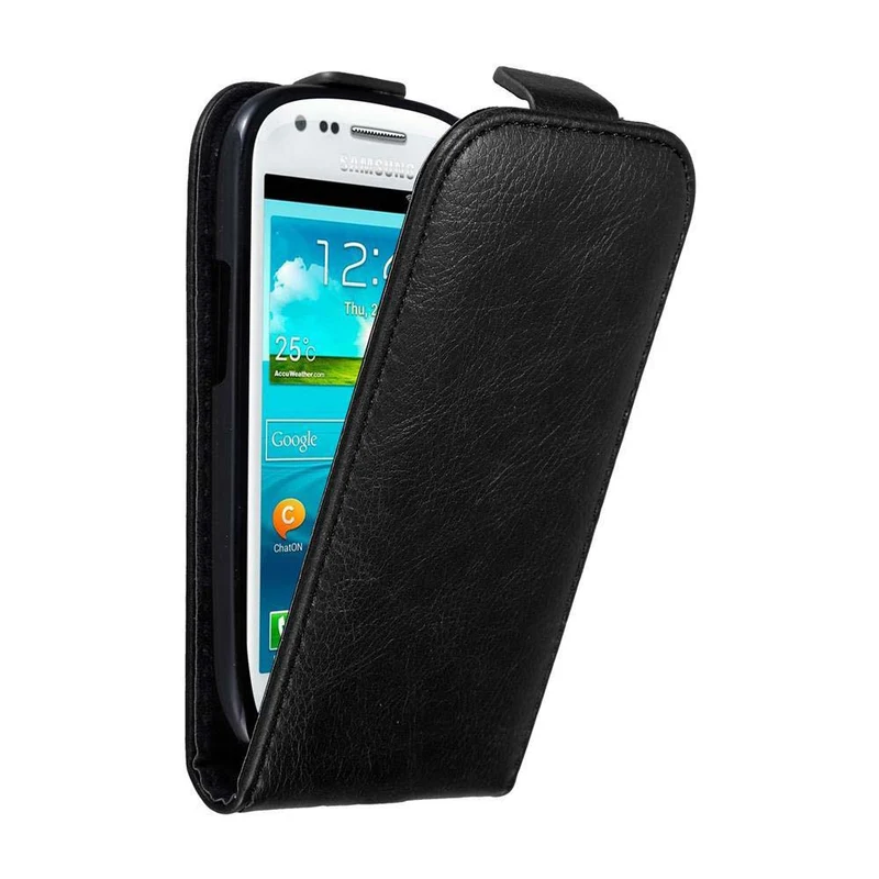 Cadorabo Hülle kompatibel mit Samsung Galaxy S3 MINI Schutzhülle im Flip Design mit Magnetverschluss