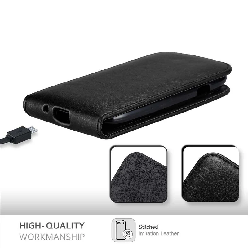 Cadorabo Hülle kompatibel mit Samsung Galaxy S3 MINI Schutzhülle im Flip Design mit Magnetverschluss