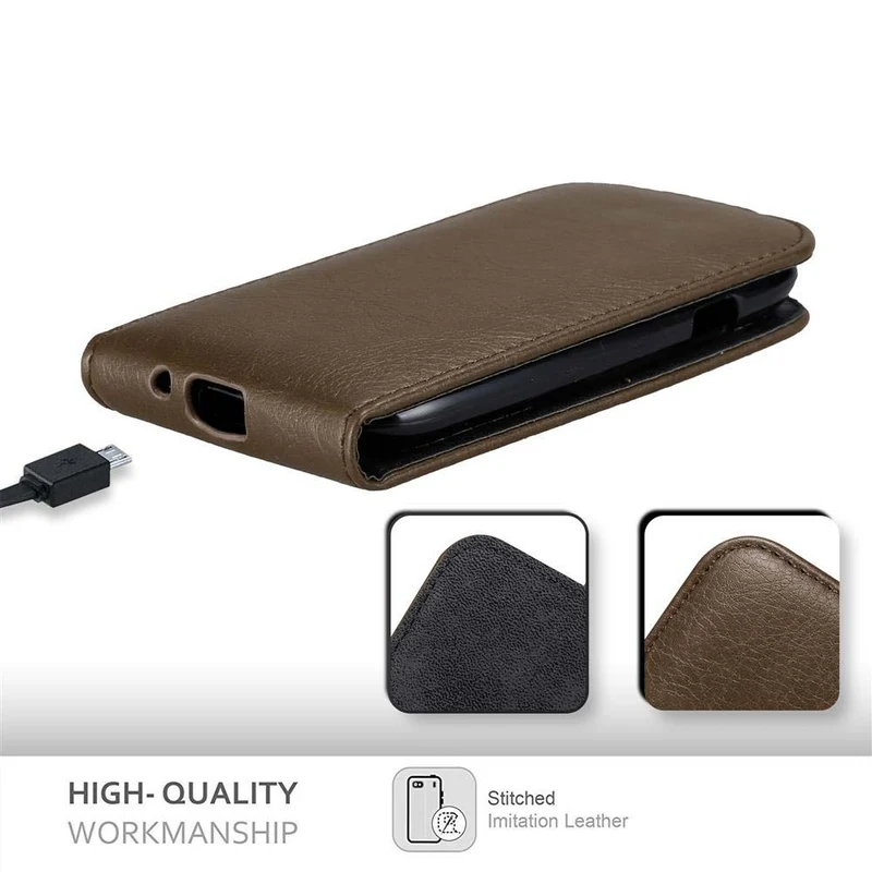 Cadorabo Hülle kompatibel mit Samsung Galaxy S3 MINI Schutzhülle im Flip Design mit Magnetverschluss