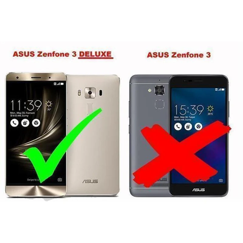 Cadorabo Hülle kompatibel mit Asus ZenFone 3 DELUXE Schutzhülle mit Magnetverschluss, Standfunktion und Kartenfach