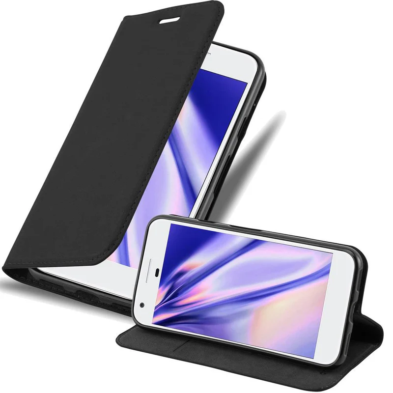 Cadorabo Hülle kompatibel mit Google PIXEL Schutzhülle mit Magnetverschluss, Standfunktion und Kartenfach