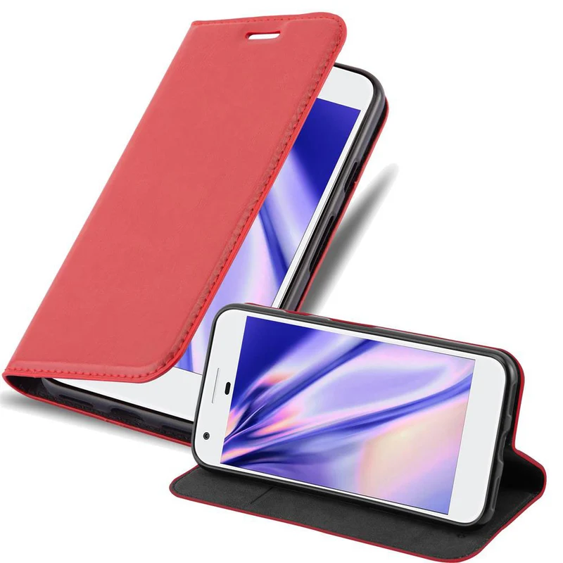 Cadorabo Hülle kompatibel mit Google PIXEL Schutzhülle mit Magnetverschluss, Standfunktion und Kartenfach