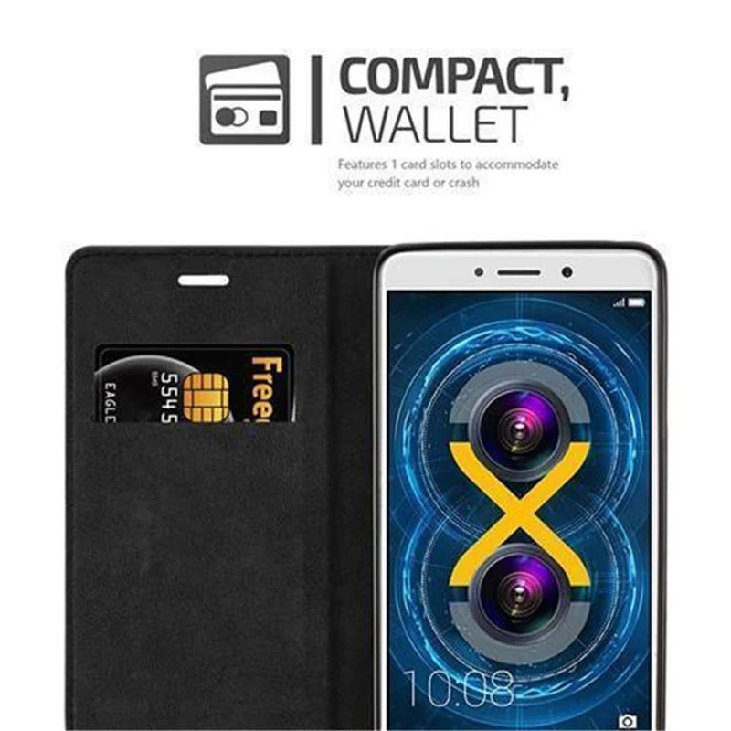 Cadorabo Hülle kompatibel mit Huawei MATE 9 LITE / GR5 2017 / Honor 6X Schutzhülle mit Magnetverschluss, Standfunktion und Kartenfach