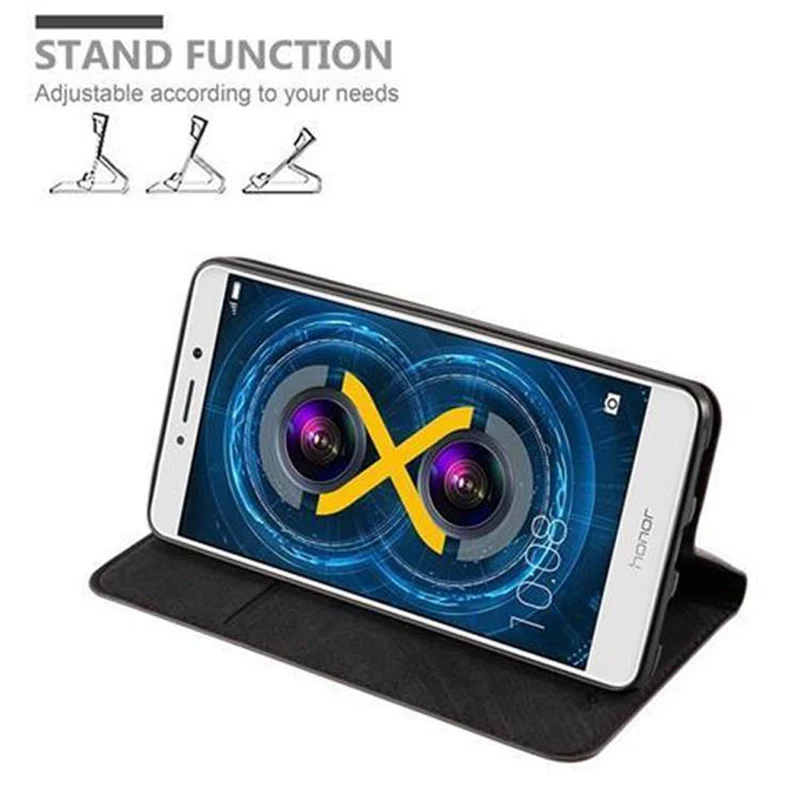 Cadorabo Hülle kompatibel mit Huawei MATE 9 LITE / GR5 2017 / Honor 6X Schutzhülle mit Magnetverschluss, Standfunktion und Kartenfach