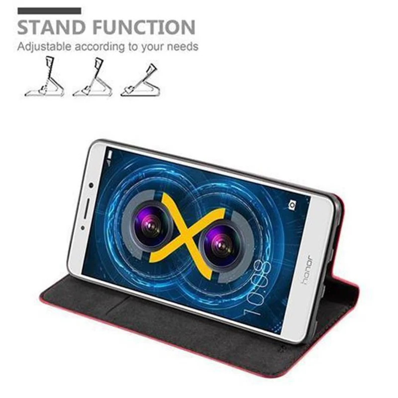 Cadorabo Hülle kompatibel mit Huawei MATE 9 LITE / GR5 2017 / Honor 6X Schutzhülle mit Magnetverschluss, Standfunktion und Kartenfach