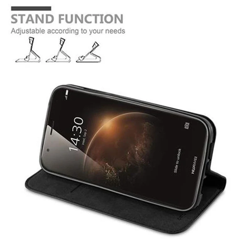 Cadorabo Hülle kompatibel mit Huawei ASCEND G7 PLUS / G8 / GX8 Schutzhülle mit Magnetverschluss, Standfunktion und Kartenfach
