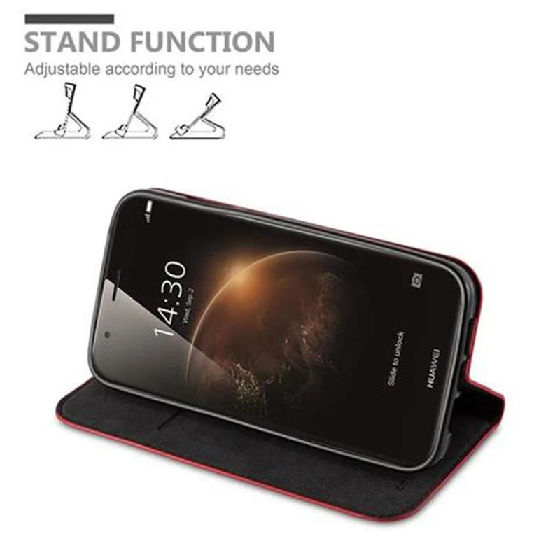 Cadorabo Hülle kompatibel mit Huawei ASCEND G7 PLUS / G8 / GX8 Schutzhülle mit Magnetverschluss, Standfunktion und Kartenfach