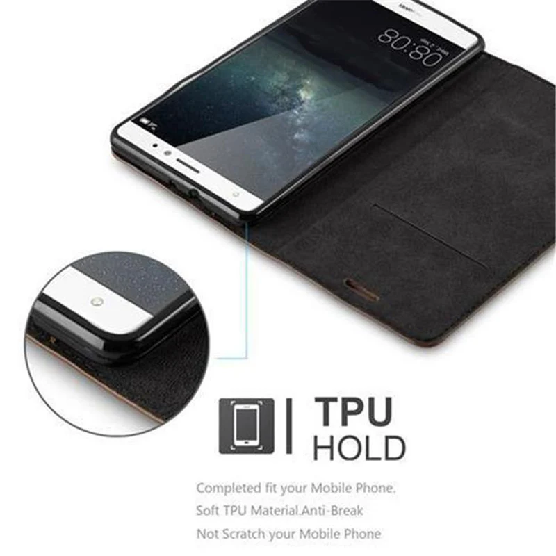 Cadorabo Hülle kompatibel mit Huawei MATE S Schutzhülle mit Magnetverschluss, Standfunktion und Kartenfach