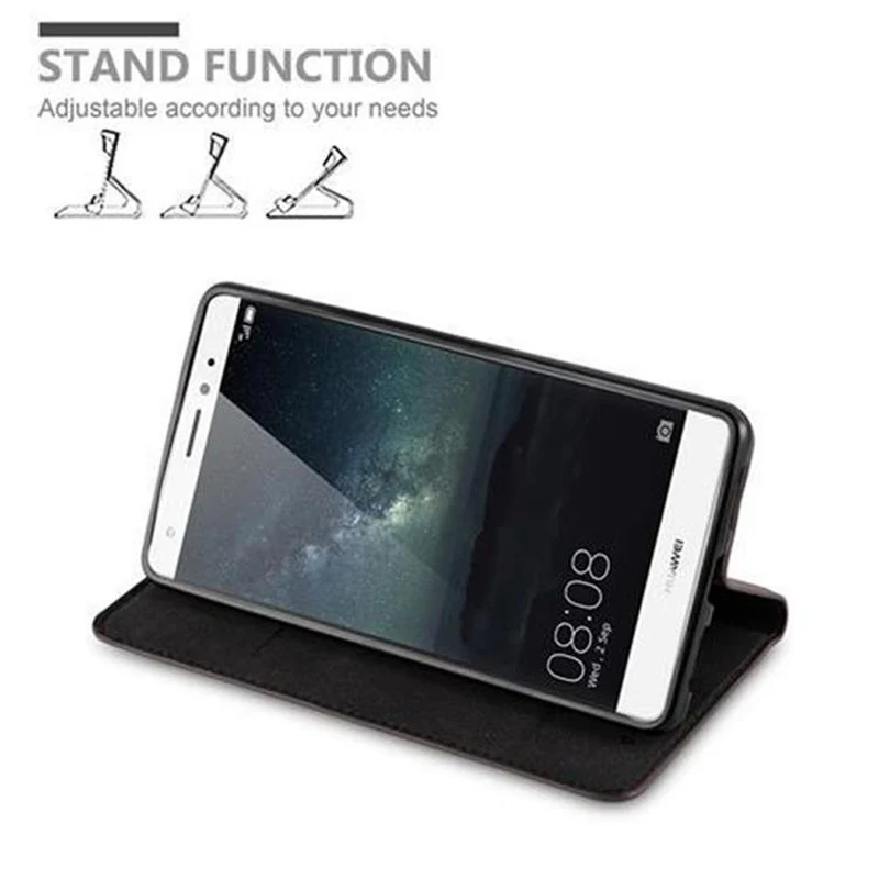 Cadorabo Hülle kompatibel mit Huawei MATE S Schutzhülle mit Magnetverschluss, Standfunktion und Kartenfach