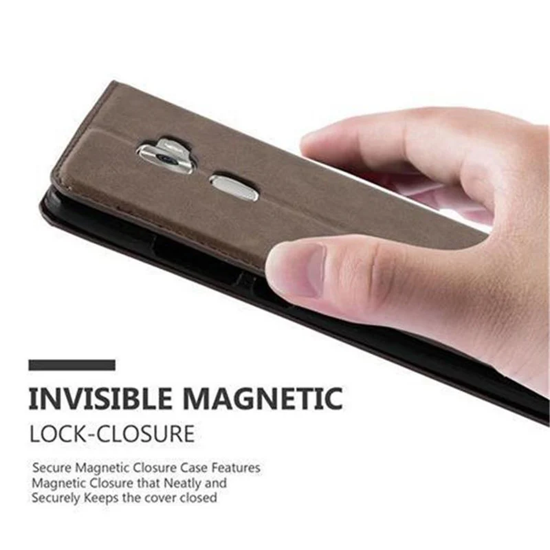 Cadorabo Hülle kompatibel mit Huawei MATE S Schutzhülle mit Magnetverschluss, Standfunktion und Kartenfach