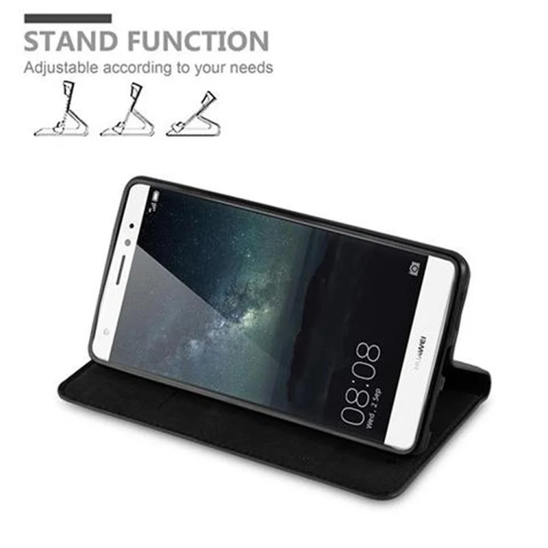 Cadorabo Hülle kompatibel mit Huawei MATE S Schutzhülle mit Magnetverschluss, Standfunktion und Kartenfach