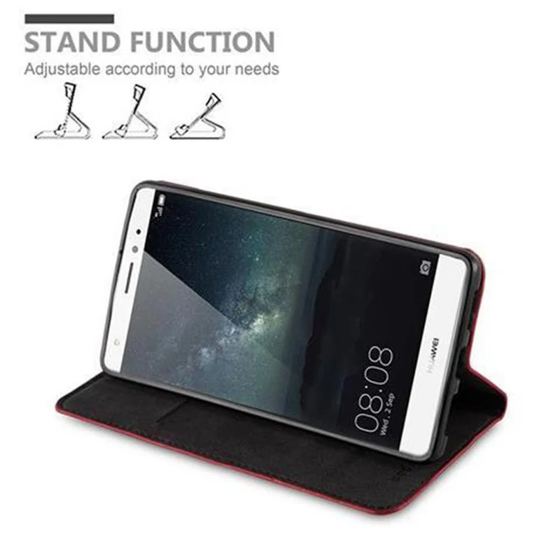 Cadorabo Hülle kompatibel mit Huawei MATE S Schutzhülle mit Magnetverschluss, Standfunktion und Kartenfach