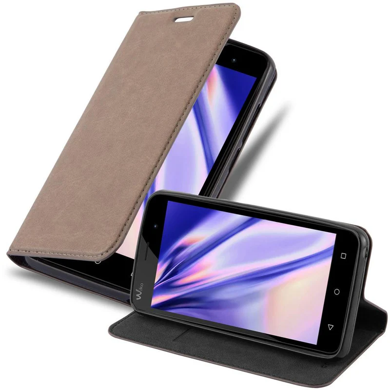 Cadorabo Hülle kompatibel mit WIKO JERRY Schutzhülle mit Magnetverschluss, Standfunktion und Kartenfach