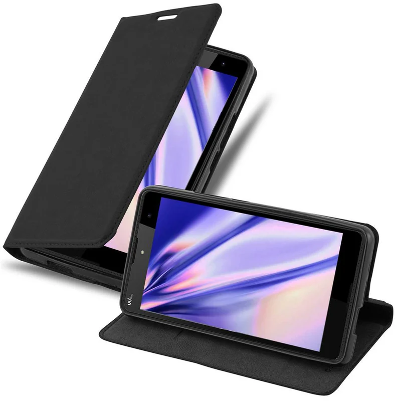 Cadorabo Hülle kompatibel mit WIKO ROBBY Schutzhülle mit Magnetverschluss, Standfunktion und Kartenfach