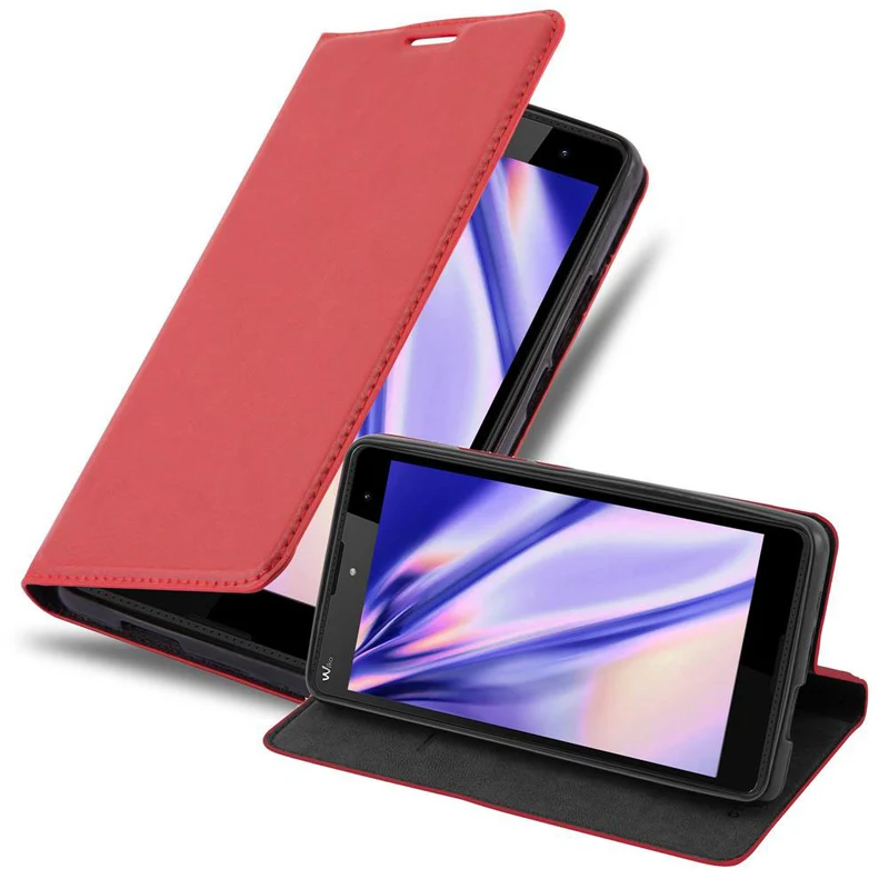 Cadorabo Hülle kompatibel mit WIKO ROBBY Schutzhülle mit Magnetverschluss, Standfunktion und Kartenfach