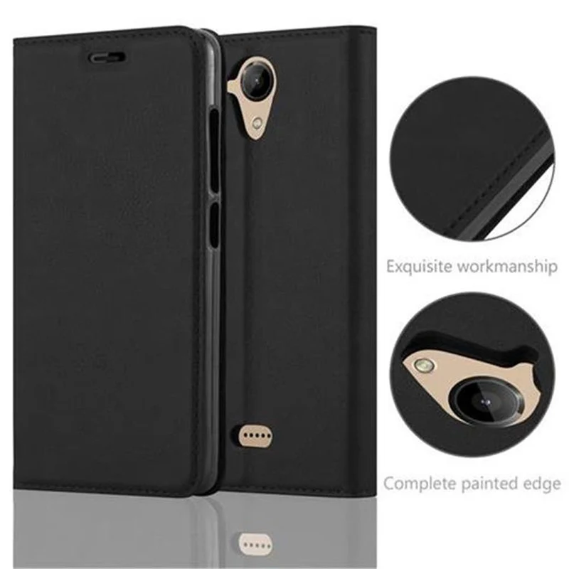 Cadorabo Hülle kompatibel mit WIKO U FEEL LITE Schutzhülle mit Magnetverschluss, Standfunktion und Kartenfach