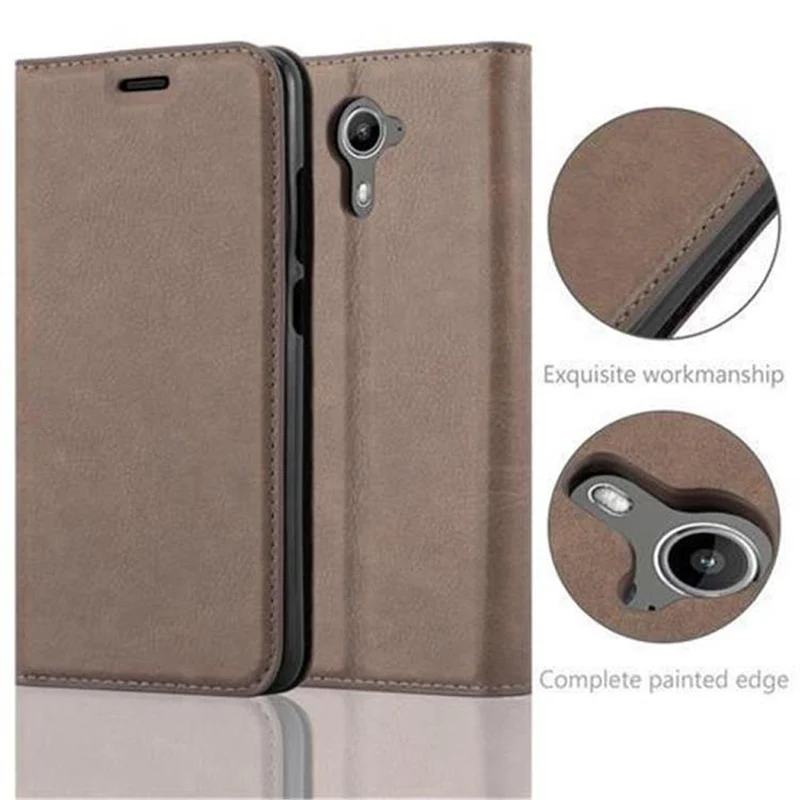 Cadorabo Hülle kompatibel mit WIKO U FEEL PRIME Schutzhülle mit Magnetverschluss, Standfunktion und Kartenfach