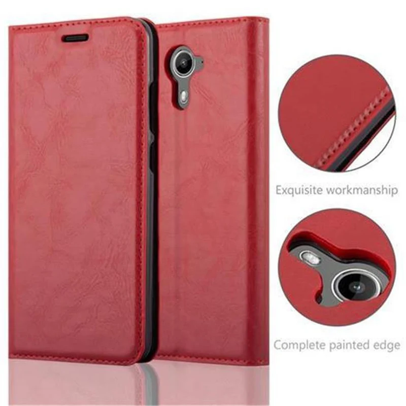 Cadorabo Hülle kompatibel mit WIKO U FEEL PRIME Schutzhülle mit Magnetverschluss, Standfunktion und Kartenfach