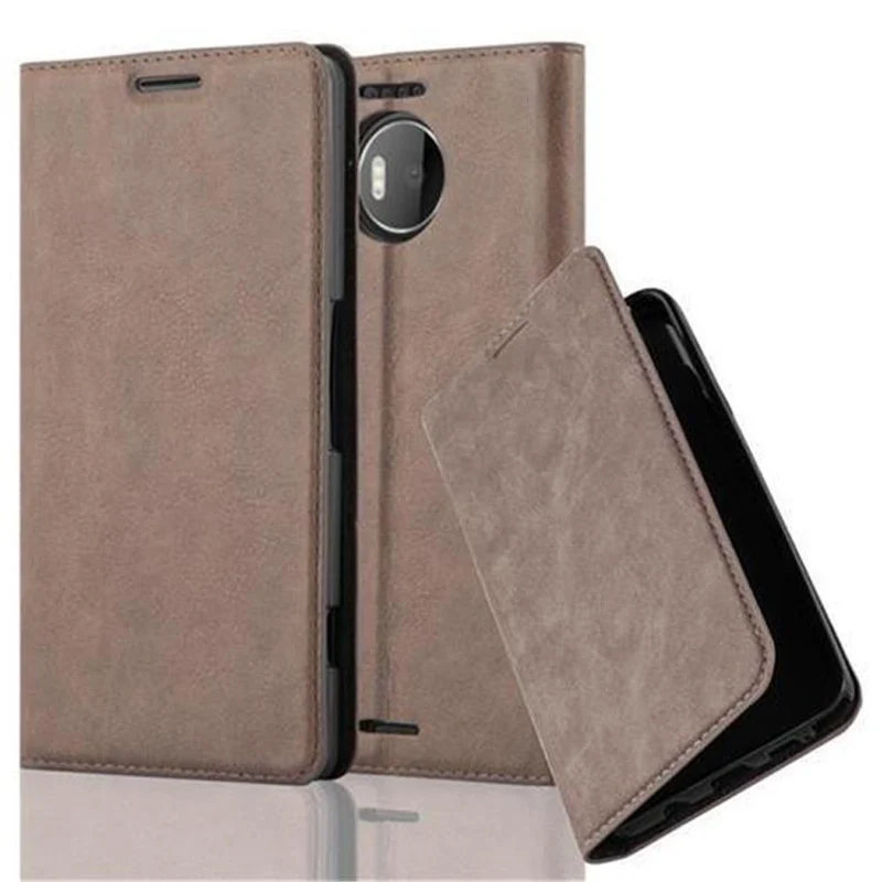 Cadorabo Hülle kompatibel mit Nokia Lumia 950 XL Schutzhülle mit Magnetverschluss, Standfunktion und Kartenfach