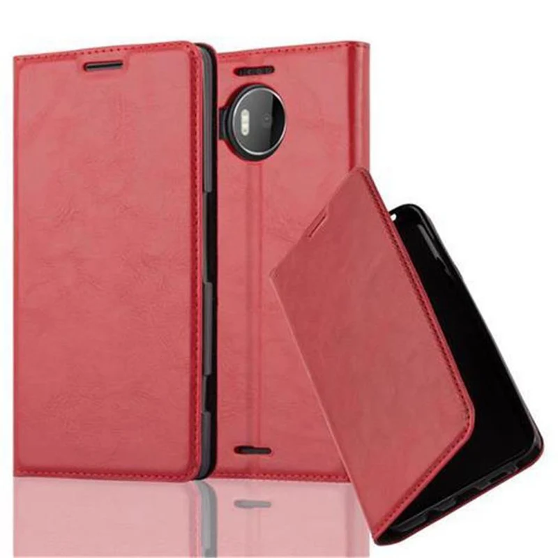 Cadorabo Hülle kompatibel mit Nokia Lumia 950 XL Schutzhülle mit Magnetverschluss, Standfunktion und Kartenfach