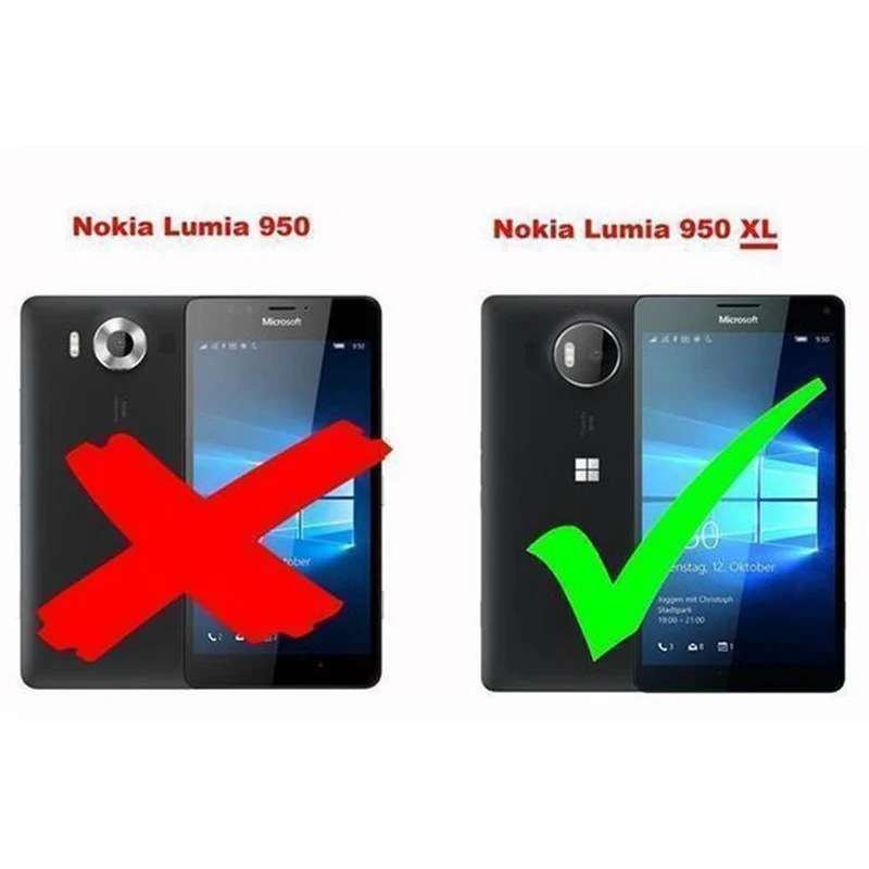 Cadorabo Hülle kompatibel mit Nokia Lumia 950 XL Schutzhülle mit Magnetverschluss, Standfunktion und Kartenfach