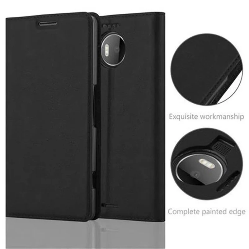 Cadorabo Hülle kompatibel mit Nokia Lumia 950 XL Schutzhülle mit Magnetverschluss, Standfunktion und Kartenfach