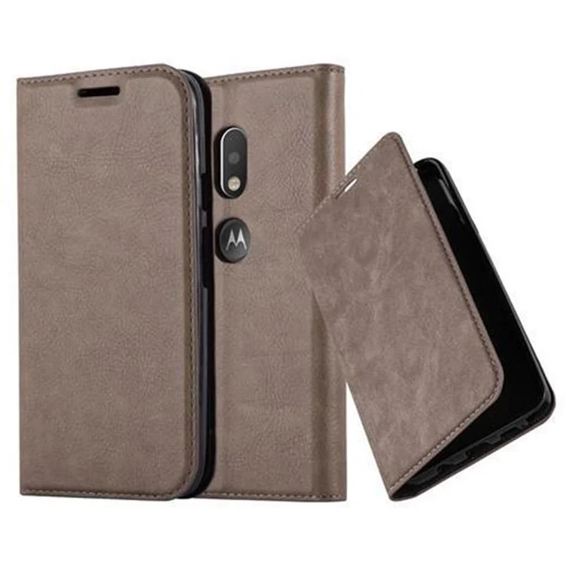 Cadorabo Hülle kompatibel mit Motorola MOTO G4 PLAY Schutzhülle mit Magnetverschluss, Standfunktion und Kartenfach
