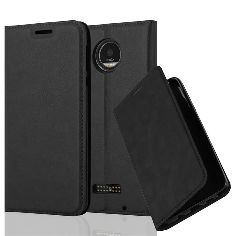 Cadorabo Hülle kompatibel mit Motorola MOTO Z PLAY Schutzhülle mit Magnetverschluss, Standfunktion und Kartenfach