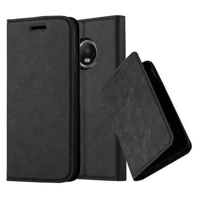 Cadorabo Hülle kompatibel mit Motorola MOTO G5 Schutzhülle mit Magnetverschluss, Standfunktion und Kartenfach