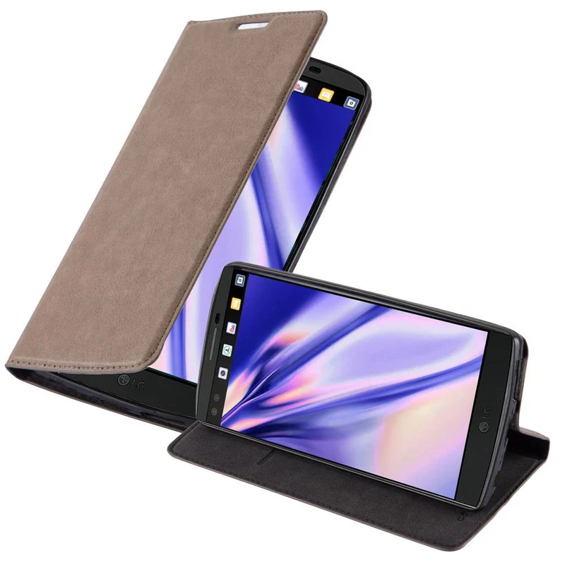 Cadorabo Hülle kompatibel mit LG V10 Schutzhülle mit Magnetverschluss, Standfunktion und Kartenfach