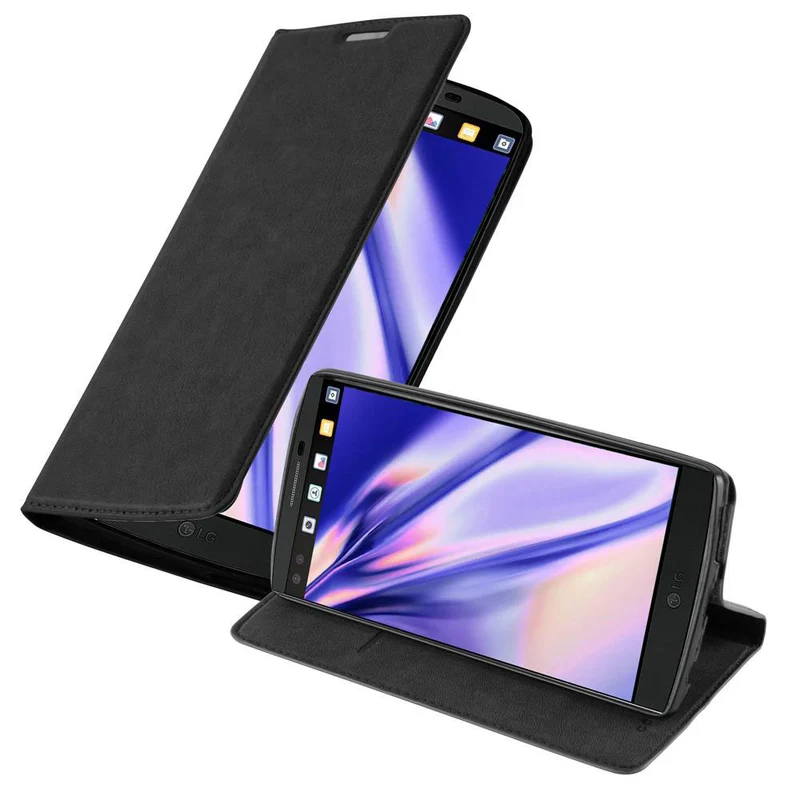 Cadorabo Hülle kompatibel mit LG V10 Schutzhülle mit Magnetverschluss, Standfunktion und Kartenfach