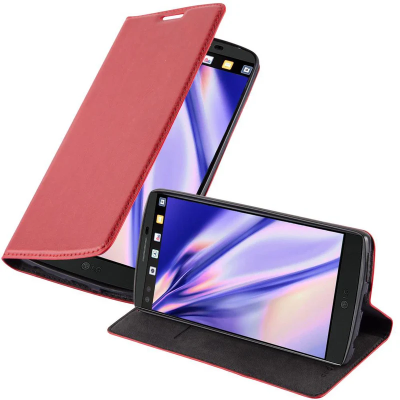 Cadorabo Hülle kompatibel mit LG V10 Schutzhülle mit Magnetverschluss, Standfunktion und Kartenfach