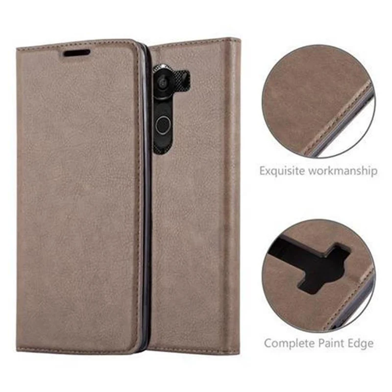 Cadorabo Hülle kompatibel mit LG V10 Schutzhülle mit Magnetverschluss, Standfunktion und Kartenfach