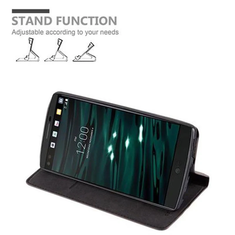 Cadorabo Hülle kompatibel mit LG V10 Schutzhülle mit Magnetverschluss, Standfunktion und Kartenfach