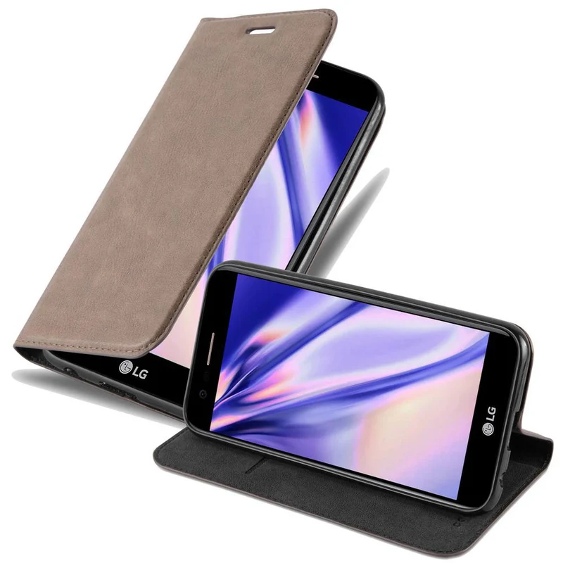 Cadorabo Hülle kompatibel mit LG K10 2017 Schutzhülle mit Magnetverschluss, Standfunktion und Kartenfach