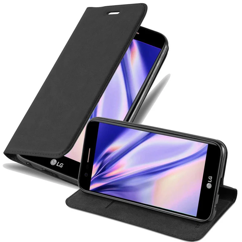 Cadorabo Hülle kompatibel mit LG K10 2017 Schutzhülle mit Magnetverschluss, Standfunktion und Kartenfach
