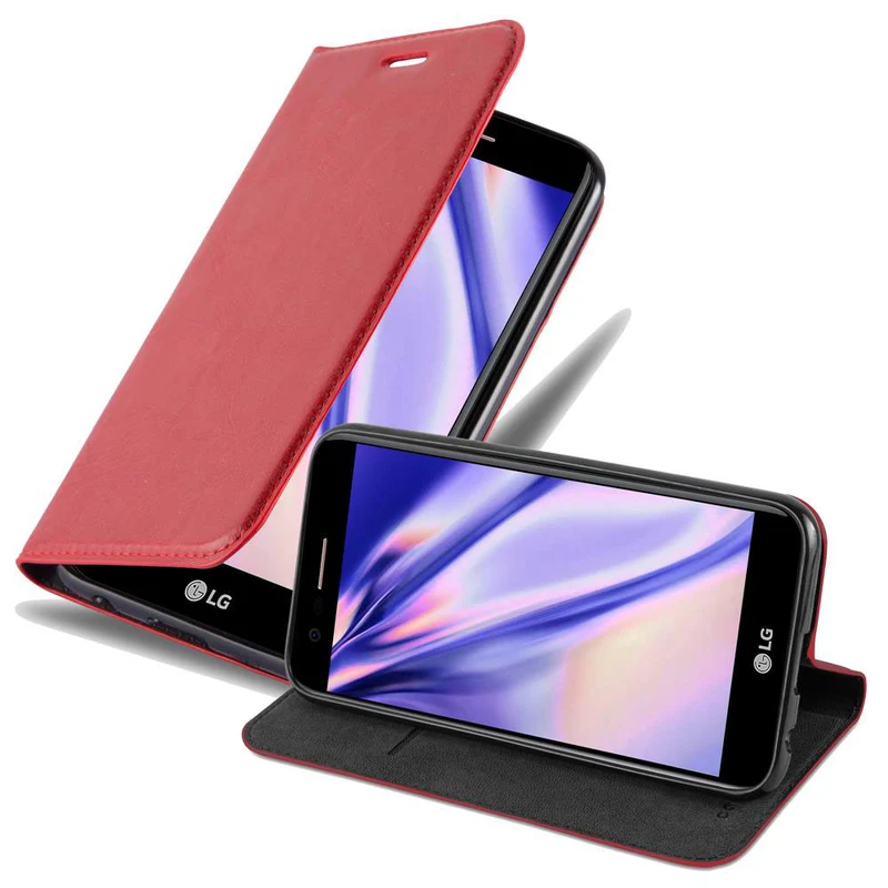 Cadorabo Hülle kompatibel mit LG K10 2017 Schutzhülle mit Magnetverschluss, Standfunktion und Kartenfach