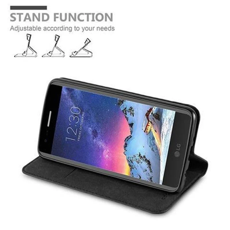 Cadorabo Hülle kompatibel mit LG K8 2017 Schutzhülle mit Magnetverschluss, Standfunktion und Kartenfach