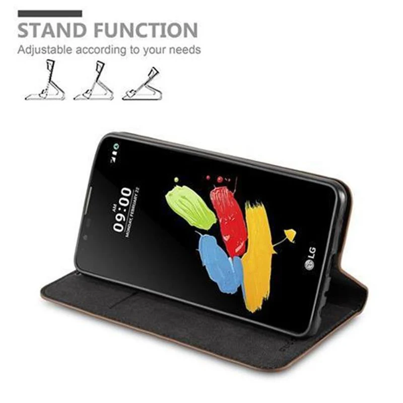 Cadorabo Hülle kompatibel mit LG STYLUS 2 Schutzhülle mit Magnetverschluss, Standfunktion und Kartenfach