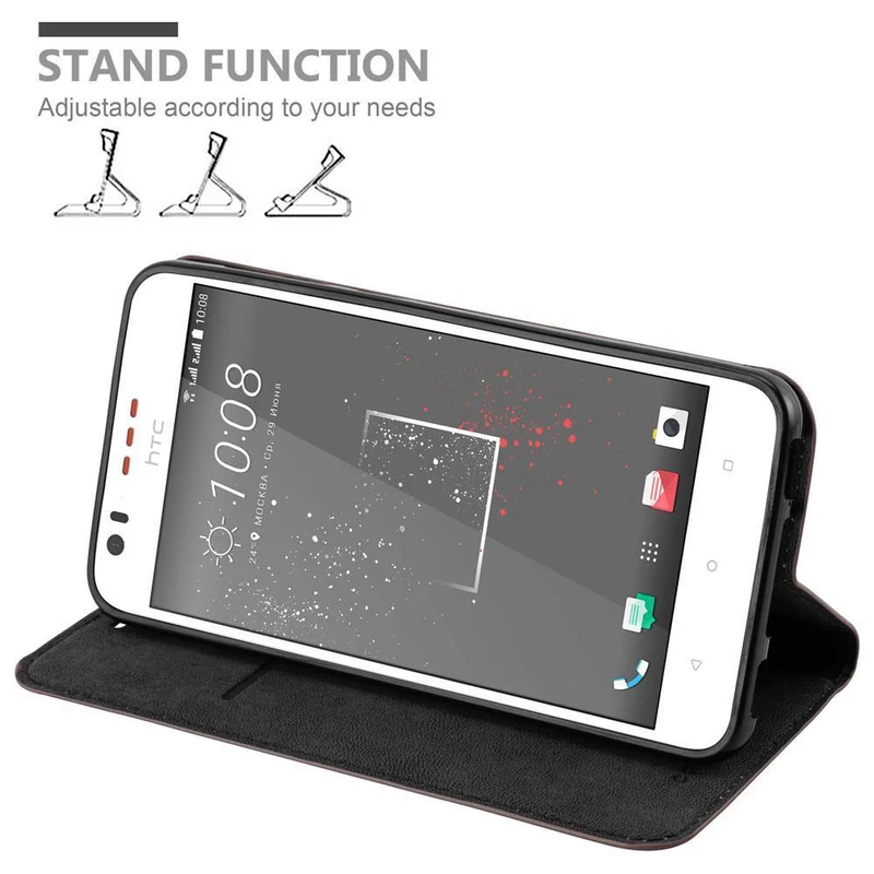 Cadorabo Hülle kompatibel mit HTC Desire 10 LIFESTYLE / Desire 825 Schutzhülle mit Magnetverschluss, Standfunktion und Kartenfach
