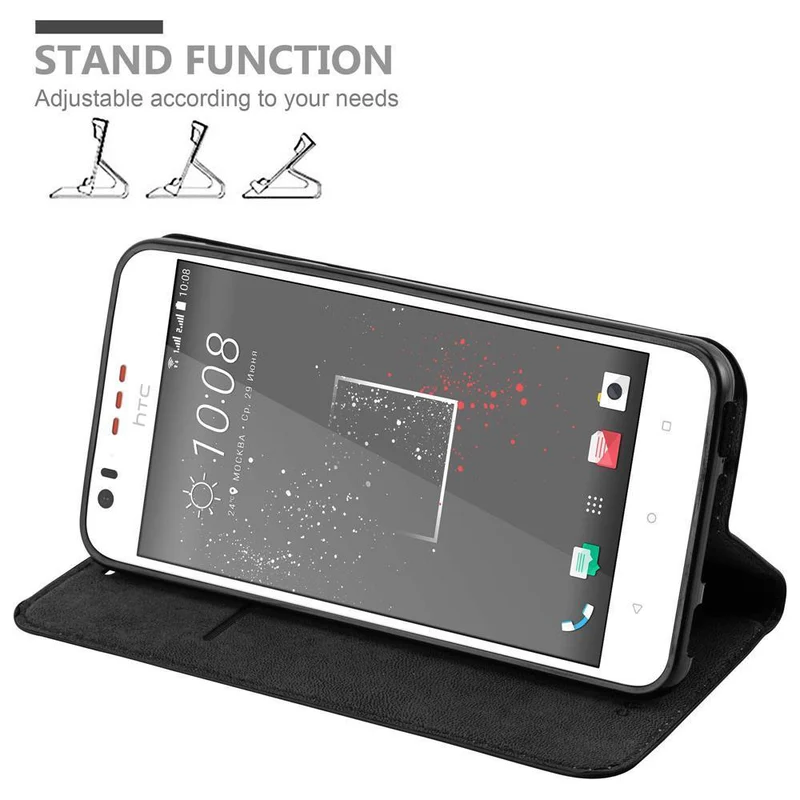 Cadorabo Hülle kompatibel mit HTC Desire 10 LIFESTYLE / Desire 825 Schutzhülle mit Magnetverschluss, Standfunktion und Kartenfach